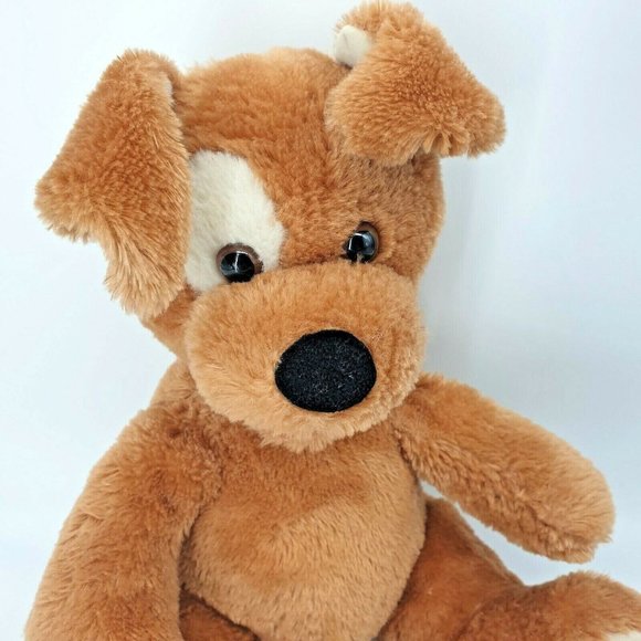 Build-A-Bear Puppy Dog Plush Cleaned Sanitized White Eye Patch Tongue Toy Brown - Picture 2 of 12